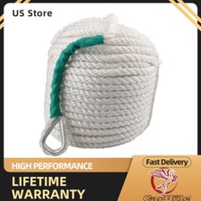 1/2"x100' Twisted Three Strand Nylon Anchor Rope Boat with Thimble Safe Rope NEW
