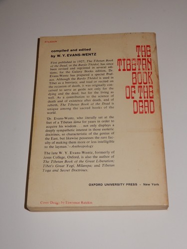 THE TIBETAN BOOK OF THE DEAD 1970 W.Y. EVANS-WENTZ OXFORD UNIVERSITY PRESS - Picture 2 of 2