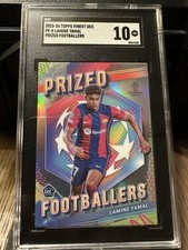 2023-24 TOPPS FINEST UCC PRIZED FOOTBALLERS #PF8 LAMINE YAMAL RC SGC 10
