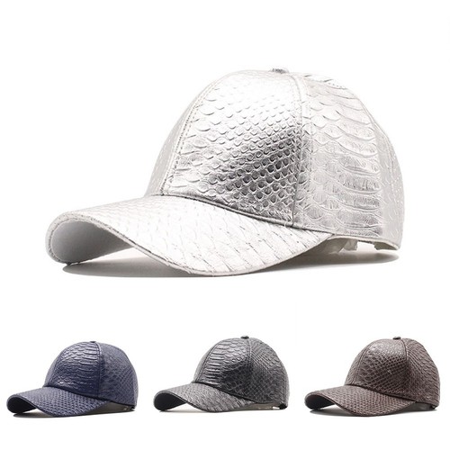 Hut Herren Outdoor Cap Krokodil Kunstleder Leder massiv Strapback Trucker - Bild 2 von 15