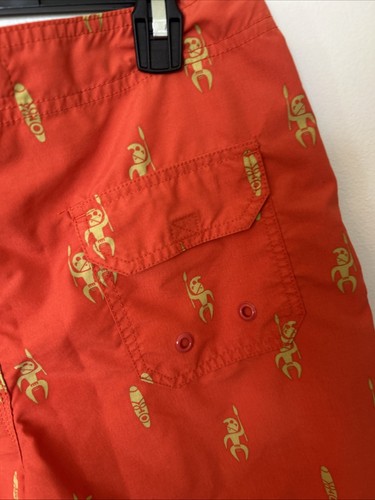 Reyn Spooner Swim Trunks Men’s 30 Pockets Drawstring Orange Tiki Warriors Print - Picture 5 of 5