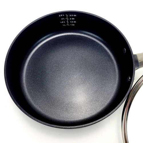 Viking Nonstick Hard Anodized 3qt (2.8L) Saute Pan With Clear Glass Lid New - Picture 8 of 13