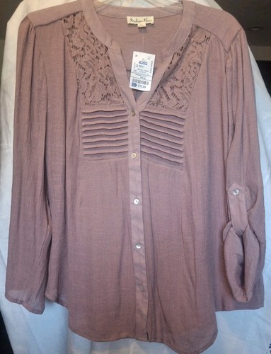 Indigo Rose Damen Bluse Blush Pink Größe XL Neu mit Etikett