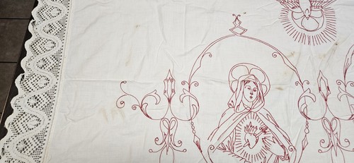 Mary And Jesus Catholic Prayer german Tablecloth  - Picture 4 of 13