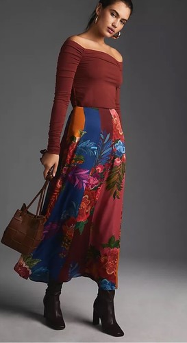 Farm Rio Maxikleid Damen XL getäfelt Blumen tropisch Boho B1 - Bild 1 von 9