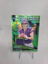 2024 Panini Prizm Premier Jerseys #PJ-JJM J.J. McCarthy - Neon Green Pulsar