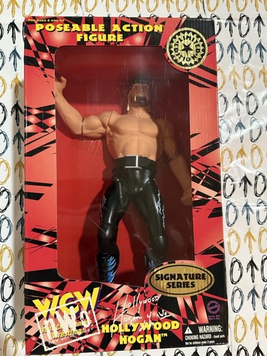 Hollywood Hulk Hogan Poseable Action Figure Toy Wcw Nwo Rare Oop Limited Edition