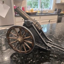  MORTERO 1895 CANON On Cart Steel Brass Heavy Replica Military Decor MODEL