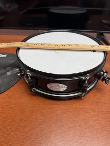 Pearl Rhythm Traveler Snare Black 12” w Practice Pad, Nice! - Picture 5 of 5