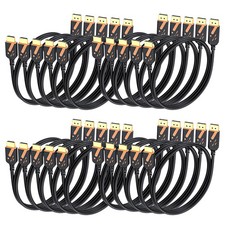 4K DisplayPort to HDMI Cables 20-Pack, 6FT DP to HDMI Cable Adapter Male to M...