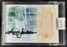 2015 Topps Dynasty Reggie Jackson Auto Patches Emerald #/5 Athletics