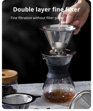 Pour Over Coffee Dripper Slow Drip Paperless ...