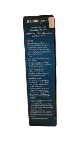 D-Link DWA-182 Wireless AC1200 Dual-Band USB 3.0 Wi-Fi Adapter - Picture 4 of 6