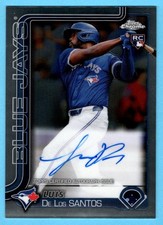 Luis De Los Santos 2025 Topps Chrome Rookie Autograph Auto Toronto Blue Jays #1