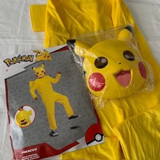 Pok mon Kids Pikachu Halloween Costume Jumpsuit -size M 7-8 NOB READ