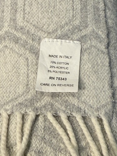 Nido Notte Italia Geometric Throw Blanket Made In Italy 52" X 49" - Picture 5 of 6