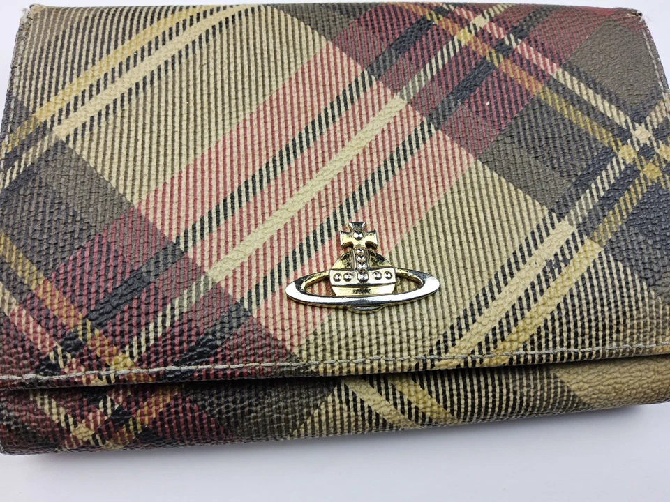 Cartera de acordeón a cuadros a presión Vivienne Westwood Foto 2 de 4
