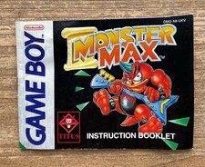 Monster Max Instruction Booklet Manual Nintendo Gameboy! UKV
