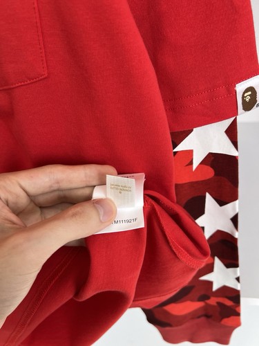 Camiseta BAPE x Russell Manga Larga Roja - Imagen 10 de 11