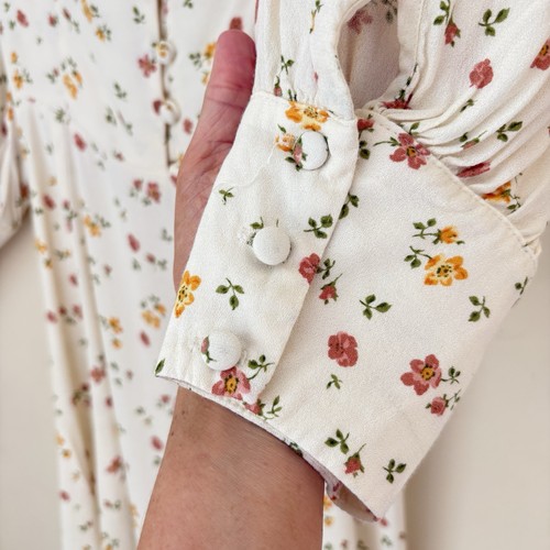 Reformation Lumiere Floral Minikleid creme geblümt Größe 8 *leichter Fleck - Bild 7 von 11