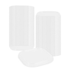 Square Clear Plastic Flat Lid - Fits 10 oz Aluminum Baking Cup - 100 Count