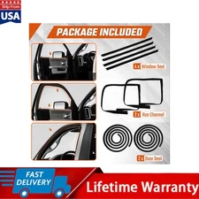 Rubber Door Weatherstrip Seal Kit Fit For 83-94 Chevy S10 Blazer GMC S-15 Jimmy