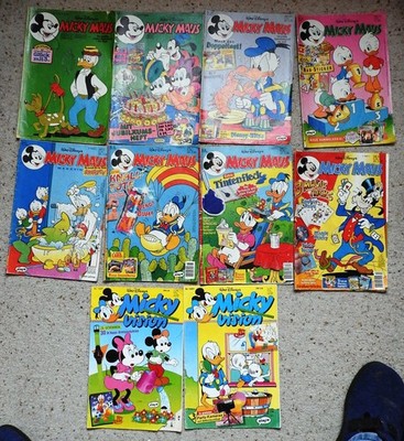 MICKY MAUS + MICKYVISION, 10 Hefte aus den Jahren 1979, 1988, 1991, 1995, 1996
