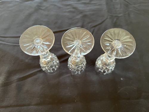Juego de 3 vasos cordiales vintage Waterford Crystal POWERSCOURT - Imagen 6 de 12