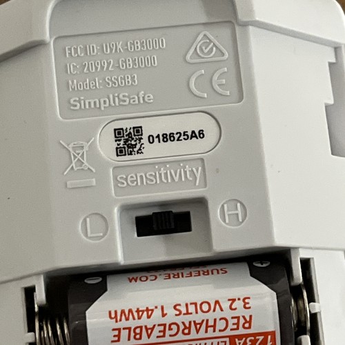 One Single SimpliSafe Glassbreak Detector Sensor GB3000 Model SSGB3 - Picture 3 of 5