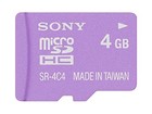 Karta pamięci SONY microSDHC Class 4 4GB Violet SR-4A4 VT1