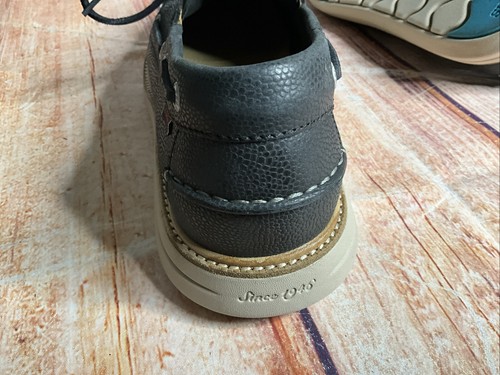 Sebago Docksides schwarzer Leder Bootsschuh Schnürschuh Größe 13M - Bild 6 von 10