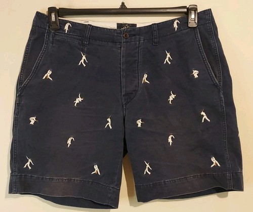 Pantalones Cortos Chinos Polo Ralph Lauren Bordados Multi Cricket Hombres Talla 36 Azul - Imagen 1 de 17