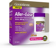 Aller-Ease - Fexofenadine Hydrochloride 180 Mg Tablets - 24-Hour Allergy Medicin