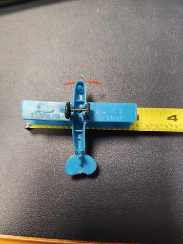 1970's WW1 Bi Plane Plastic Figurine Toy - Picture 5 of 5