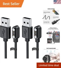 Fast-Charging Magnetic Watch Charger - 2-Pack 3.3Ft USB for Willful & VeryFitPro