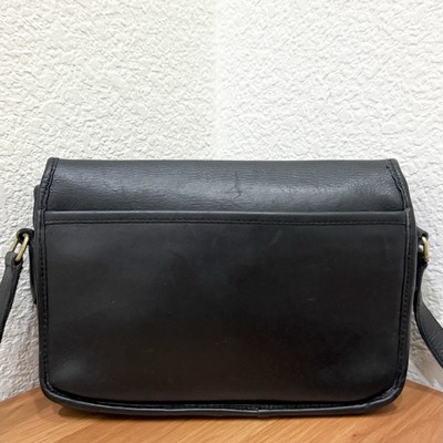 バッグ New Vintage Coach Cabin Bag Small Black Vintage COACH 9850 Compartment Bag Black Glove Tanned