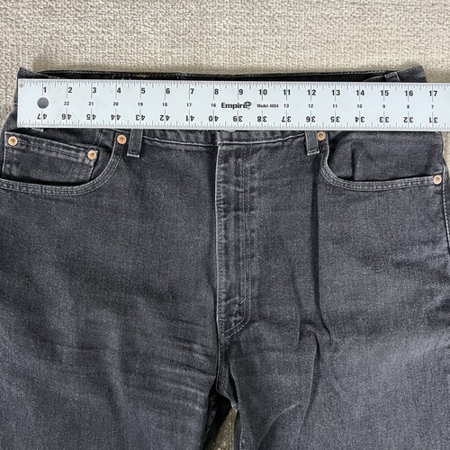 Vintage Levis 505 Jeans 36X32 Black Denim Regular Fit Straight Made In USA - Picture 7 of 10