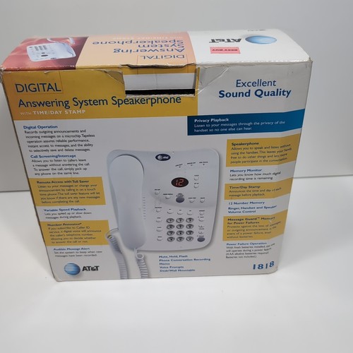 AT&T Telephone Digital Answering System Soeakerphone - Zdjęcie 2 z 9