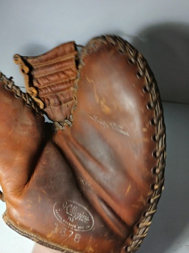 Vintage 1940s Baseball Glove Mickey Vernon Baseball Glove Washington Senators - Picture 12 of 22