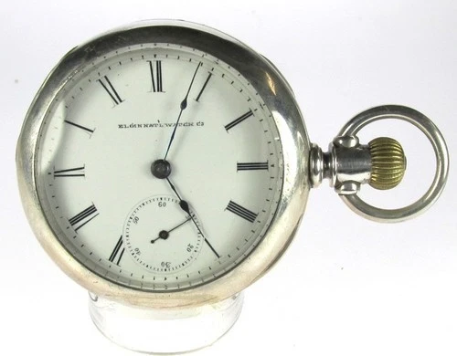 ELGIN 18 SIZE 11 JEWEL GRADE 10 M-3 1891 IN A DUEBER HEAVY COIN SILVER CASE