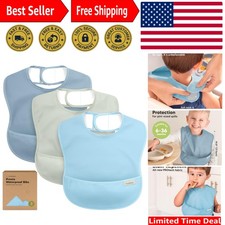 Presto 3-Pack Waterproof Baby Bibs - Comfortable and Practical Feeding Solutions