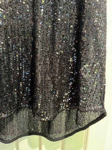 BNWT Peacocks Woman blouse tunic vest top size 24 shirt black sequin sparkle lad - Picture 10 of 14
