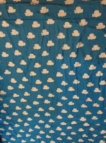 Vintage Disney Winnie The Pooh & Piglet Twin Bed Comforter Blue Cloud Blanket - Picture 2 of 3