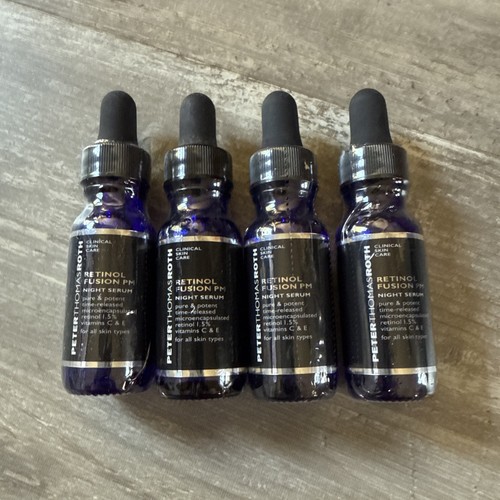 Peter Thomas Roth Retinol Fusion PM Night Serum 0.4 oz Travel Size (LOT OF 4)NEW