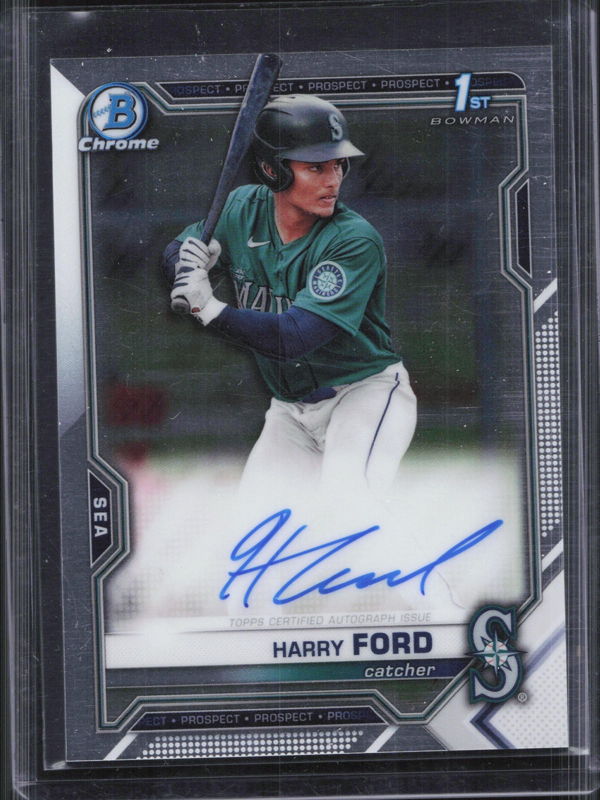 2021 Bowman Chrome Draft Harry Ford CDA-HF 1st Prospect Auto Mariners