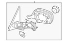 New Genuine BMW Outside Mirror W Out Glass H (2011-2014) OE 51167264106