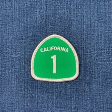 California Highway 1 Patch CA Hwy One Sign Embroidered Badge 2.5" Iron Or Sew On
