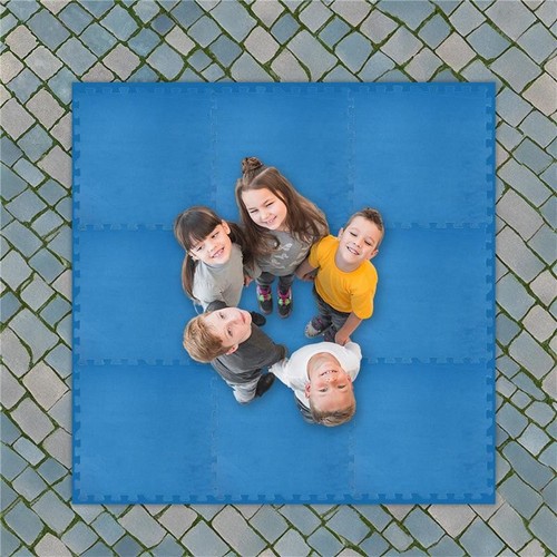 TAPPETINO EVA SOTTO PISCINA 9 PZ PIASTRELLE 50X50 CM SPESSE 3 MM MORBIDE ANTISCI - Foto 6 di 8