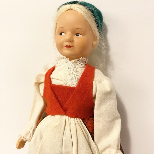 Muñeca de celuloide noruega vintage coleccionable Ronnaug Petterssen - Imagen 2 de 6