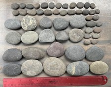 50 Pack Flat Smooth River Rocks, For Painting DIY Crafts Kindness Art Stones Set